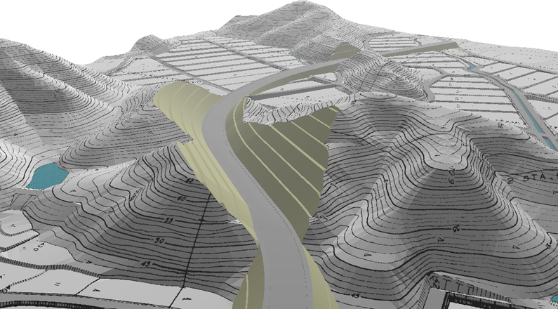 平面図から3D地形モデル